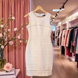 Tommy Hilfiger Cream Sleeveless Midi Dress